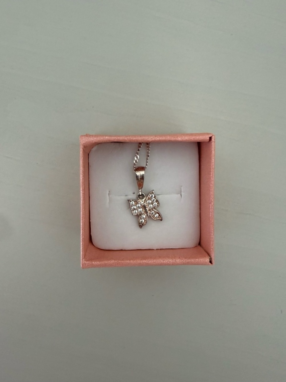Taxco Mexico 925 Sterling Silver Butterfly Necklace Singapore Chain 22"